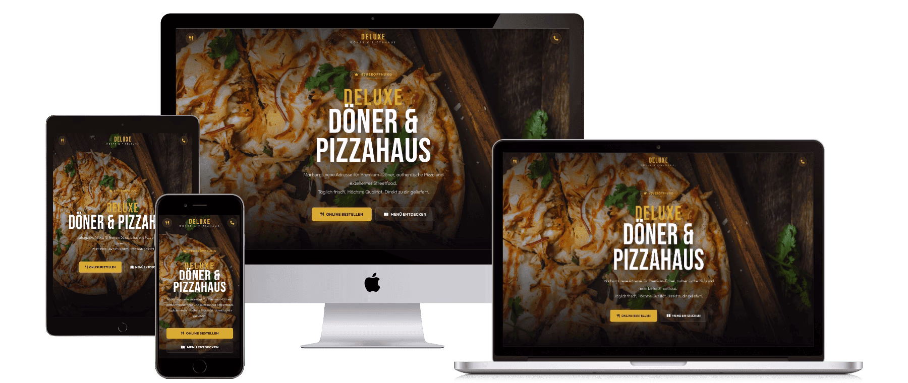 Webshop von Deluxe Döner auf verschiedenen Geräten