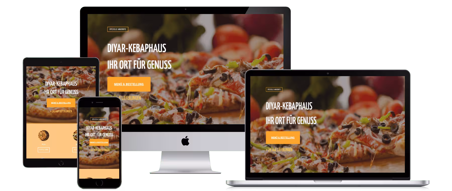 Webshop von Diyar Kebap auf verschiedenen Geräten