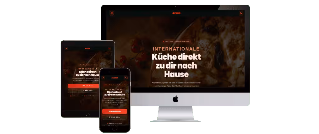 Webshop von Avanti auf verschiedenen Geräten